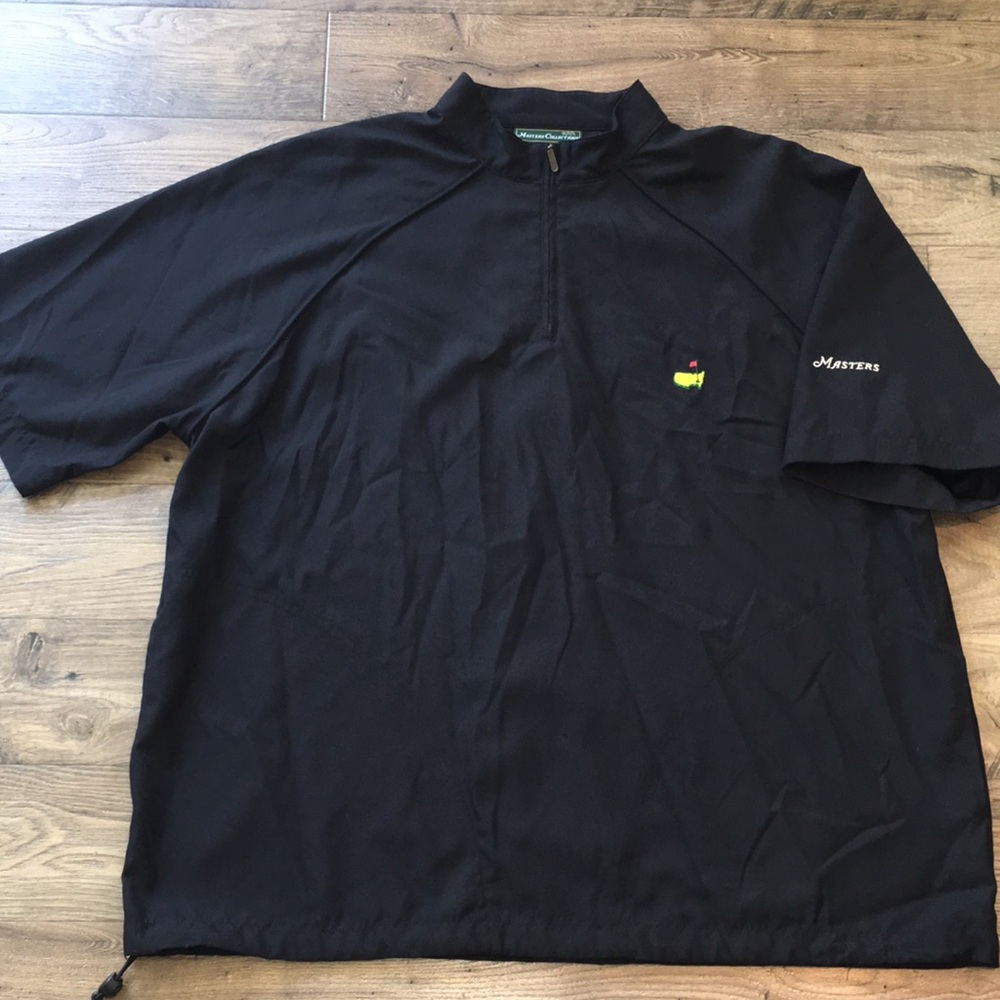 Black Augusta National Masters SS T neck windshirt